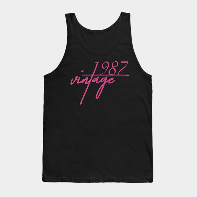 1987 Vintage. 33th Birthday Cool Gift Idea Tank Top by FromHamburg